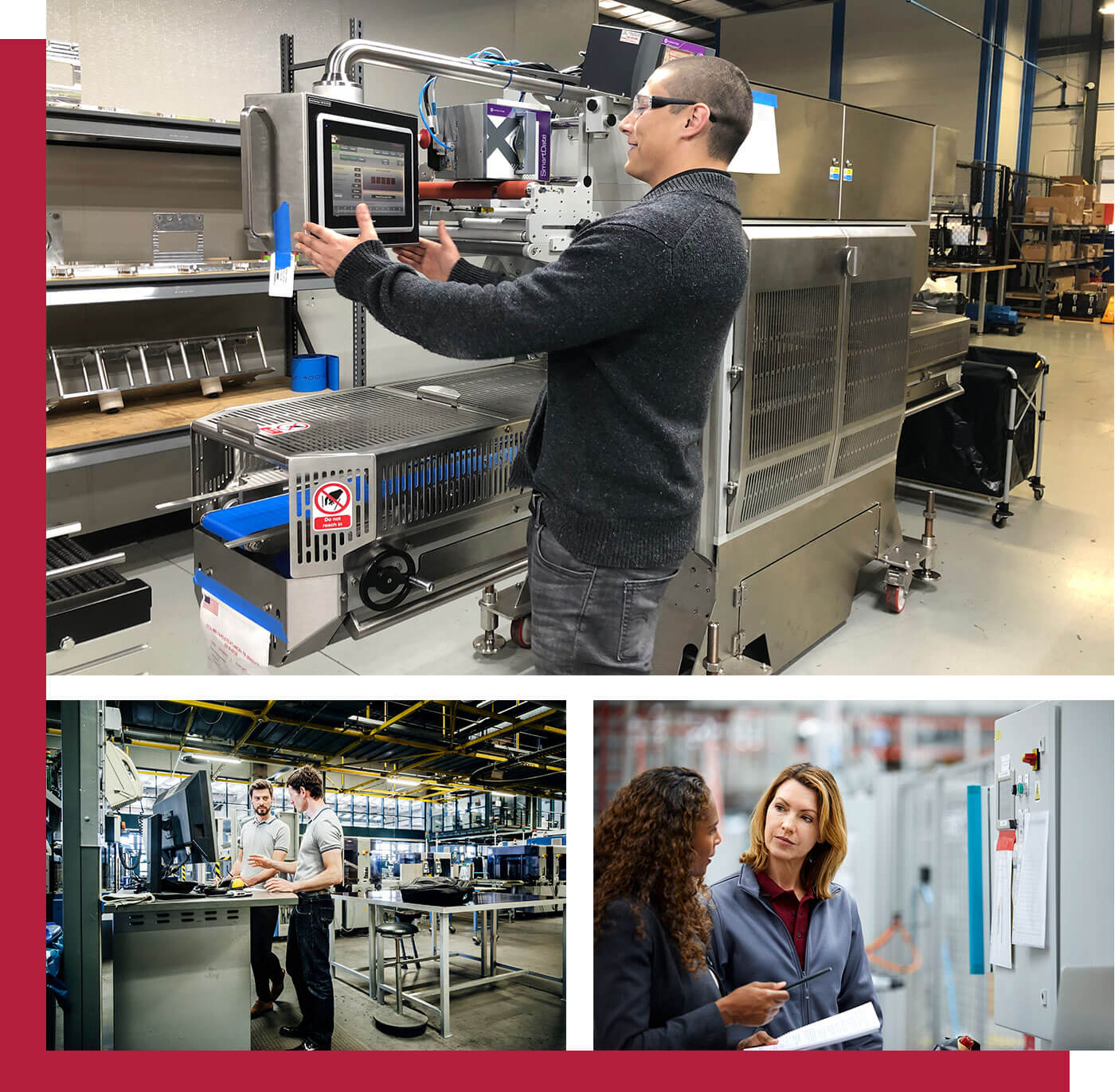 photos of team working with systems
